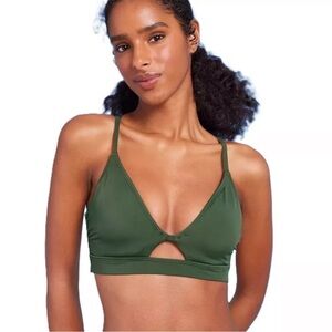 Shade & Shore green bikini top, size 32B, new!